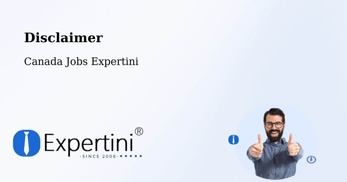 Disclaimer – Greenstone - Canada Jobs Expertini